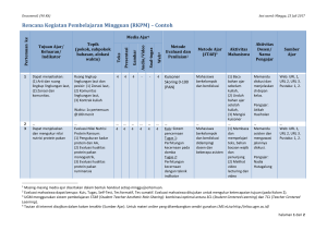 Rencana Kegiatan Pembelajaran Mingguan (RKPM)