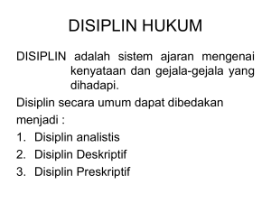 DISIPLIN HUKUM