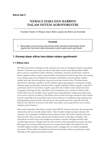 neraca hara dan karbon dalam sistem agroforestri