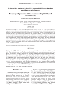 Frekuensi dan persistensi vaksin DNA penyandi