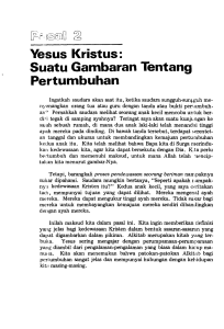 Yesus Kristus: Suatu Gambaran Tentang