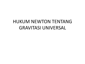 hukum newton tentang gravitasi universal