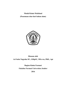 Modul Kimia Medisinal (Penemuan obat dari bahan alam)