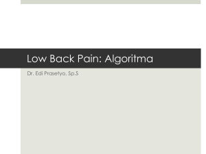 Low Back Pain: Algoritma