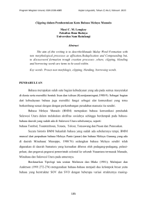 Clipping dalam Pembentukan Kata Bahasa Melayu Manado Maxi