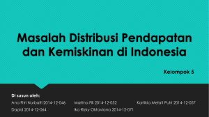 Distribusi Pendapatan dan Kemiskinan di Indonesia