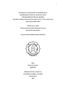 1 PENINGKATAN KEMAMPUAN MEMERANKAN TOKOH DRAMA