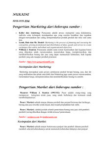 NURAINI 1212.1111.334 Pengertian Marketing dari beberapa sumber