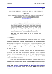 t-10 kontrol optimal vaksinasi model epidemiologi tipe sir