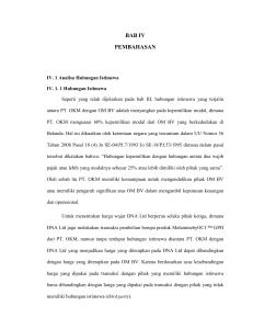 Laporan penjualan aktual PT. OKM tahun 2011 dengan OM BV