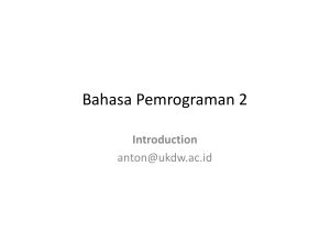 Bahasa Pemrograman 2