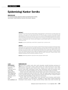 Epidemiologi Kanker Serviks - Indonesian Journal of Cancer