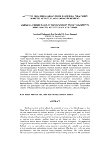 aktivitas fisik berdasarkan teori handerson pada pasien diabetes