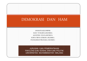 demokrasi dan ham - Ilmu Pemerintahan UMM
