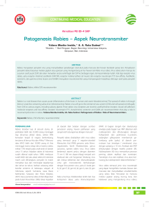 Patogenesis Rabies – Aspek Neurotransmiter