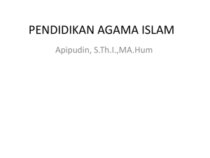PENDIDIKAN AGAMA ISLAM 2014 - Official Site of APIPUDIN,S