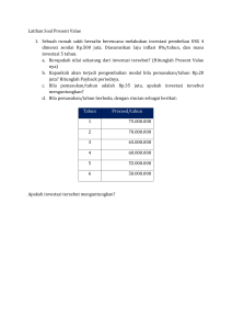 Latihan Soal Present Value Sebuah rumah sakit bersalin berencana