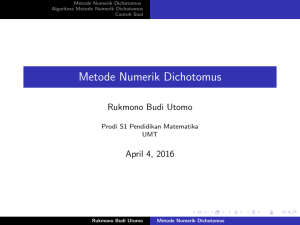 Metode Numerik Dichotomus