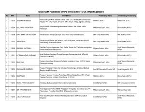 revisi nama pembimbing skripsi s1 pai skripsi tahun akademik 2015