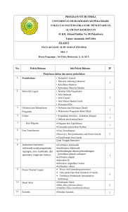 Silabus ILMU BAHAN - Fakultas MIPA dan Kesehatan