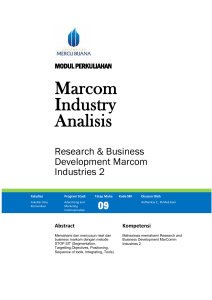 Riset dan Business Development Marcom melalui Analisis STOP-SIT