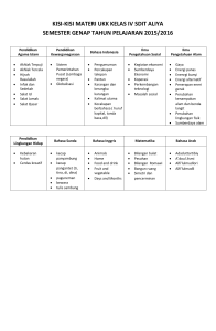 Kisi-kisi Materi UKK level IV 1516