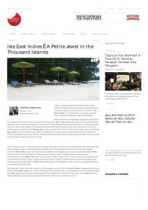 Isle East Indies – A Pet...ands | JakartaVenue.com