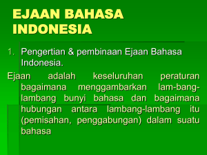 ejaan bahasa indonesia - E