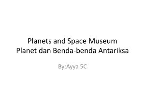 Planets and Space Museum Planet dan Benda
