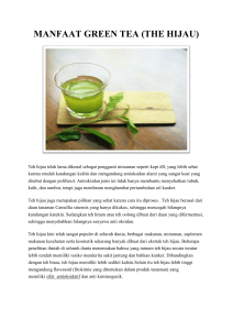 manfaat green tea (the hijau)