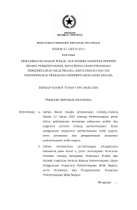 peraturan presiden republik indonesia nomor 53