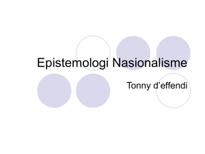 Epistemologi Nasionalisme