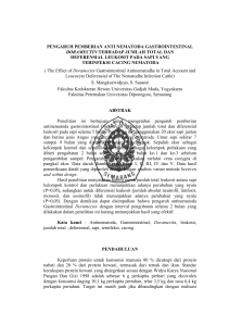 pengaruh pemberian anti nematoda gastrointestinal