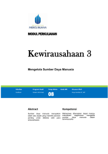Modul Kewirausahaan III [TM9]
