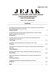 jurnal ekonomi dan kebijakan