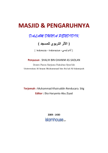 EKSES EDUKATIF UNTUK MASJID