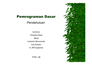 Pemrograman Dasar - Afif Supianto Blog