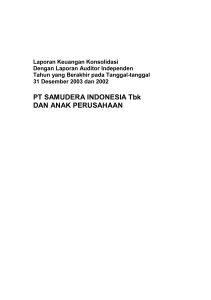 PT SAMUDERA INDONESIA Tbk DAN ANAK