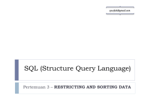 SQL - E-learning UPN JATIM