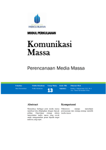 Asri , Ispawati. (2008). Strategi dalam memilih media massa. Modul