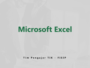 WEEK 9 Microsoft Excell