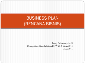 business plan (rencana bisnis) - Kemahasiswaan