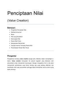 Penciptaan Nilai