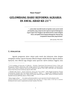 gelombang baru reforma agraria di awal abad ke21