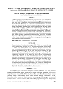 KARAKTERISASI MORFOLOGIS DAN POTENSI EKONOMI SUKUN
