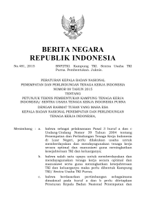 2015, No.481 2015, No.481 BERITA NEGARA REPUBLIK