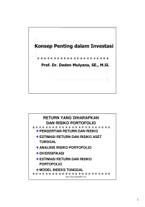 Konsep Penting dalam Investasi