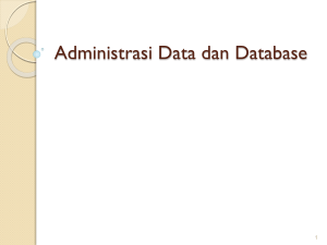 Administrasi Data dan Database