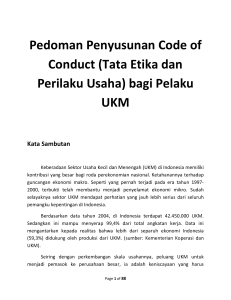 Pedoman Penyusunan Code of Conduct