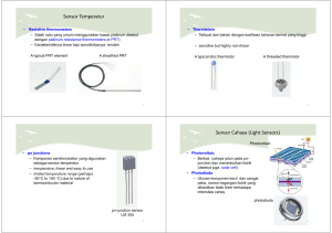 Sensor Temperatur Sensor Cahaya (Light Sensors)